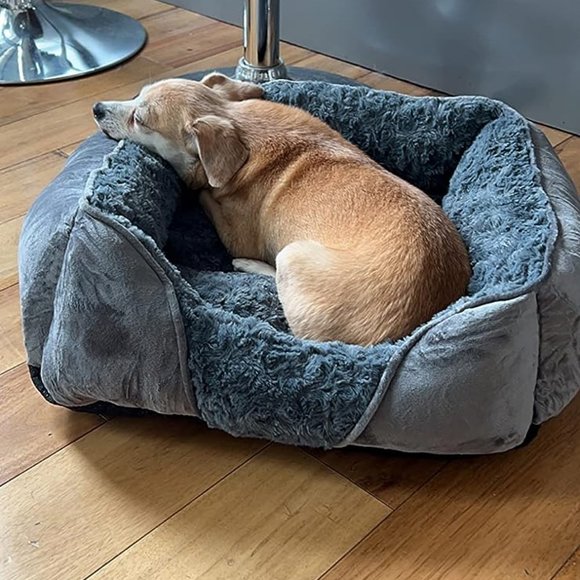 Small Dog Bed Large Medium Small Soft Calming Sleeping Puppy Anti-Slip 20"x19"x6 - Picture 8 of 10
